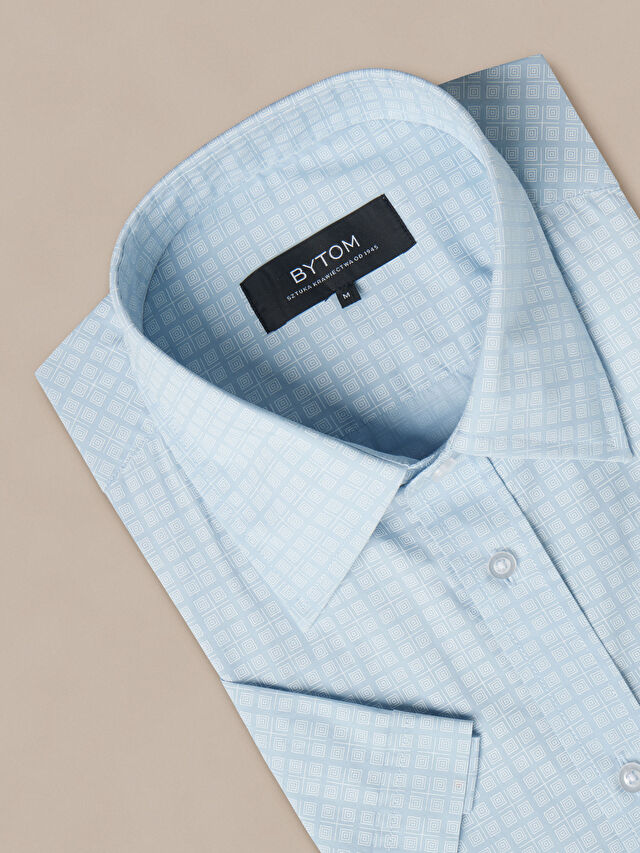 NIEBIESKA KOSZULA KRÓTKI RĘKAW