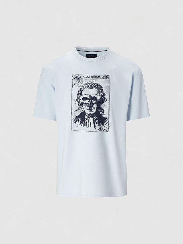 NIEBIESKI T-SHIRT OLBIŃSKI