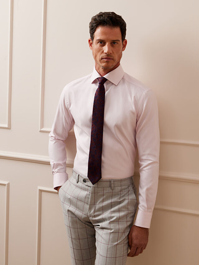 RÓŻOWA KOSZULA WINDSOR DŁUGI RĘKAW