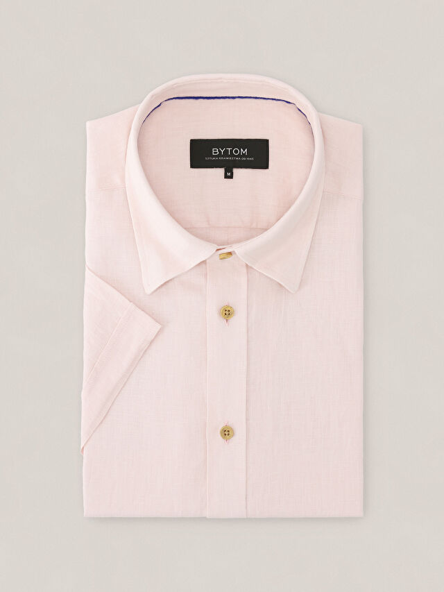 RÓŻOWA KOSZULA KRÓTKI RĘKAW