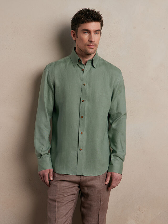 ZIELONA KOSZULA DŁUGI RĘKAW