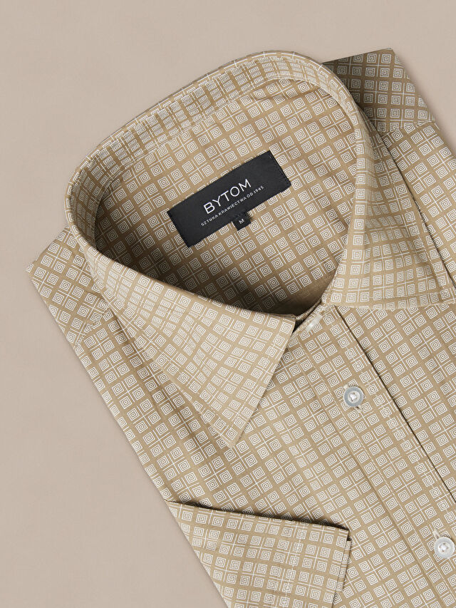 KOSZULA KHAKI KRÓTKI RĘKAW