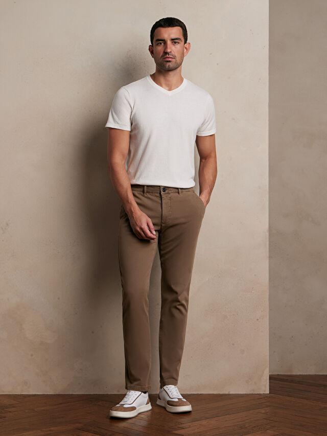 SPODNIE MINTO W KOLORZE KHAKI