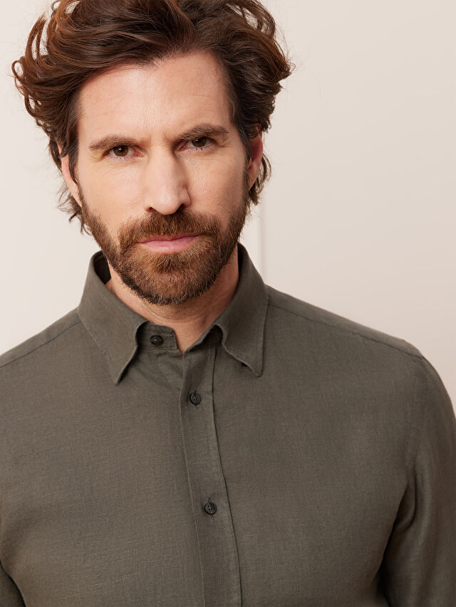 KOSZULA KHAKI CAPRI DŁUGI RĘKAW