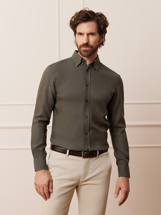 KOSZULA KHAKI CAPRI DŁUGI RĘKAW