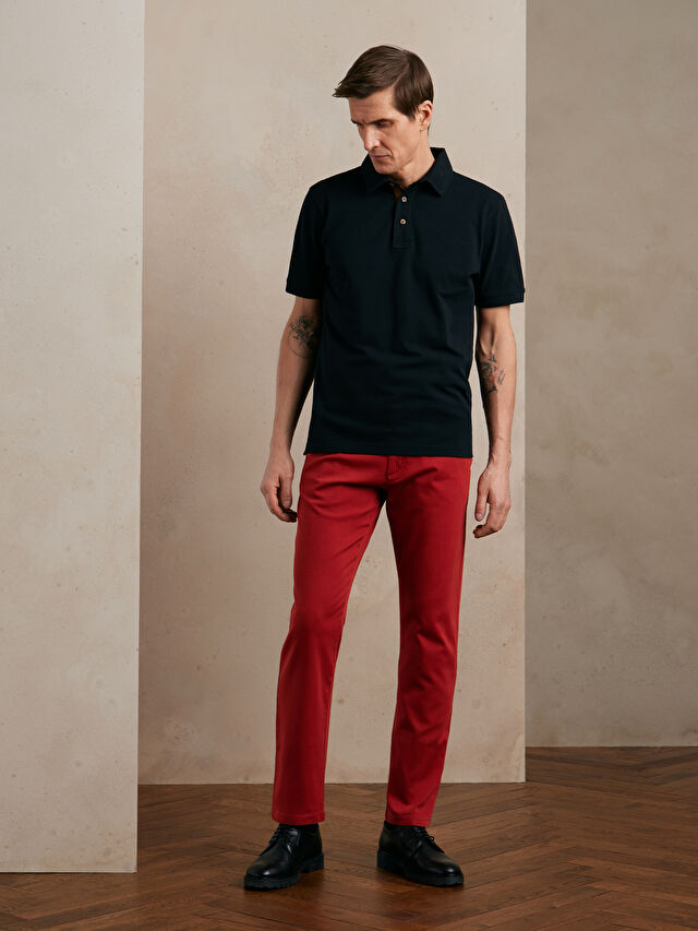 CZERWONE SPODNIE WES