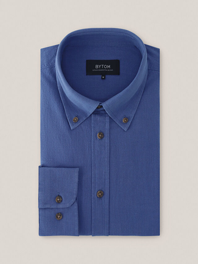 NIEBIESKA KOSZULA MALMO DŁUGI RĘKAW