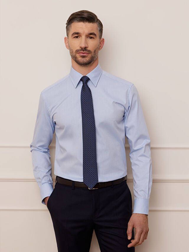 NIEBIESKA KOSZULA ROMA DŁUGI RĘKAW