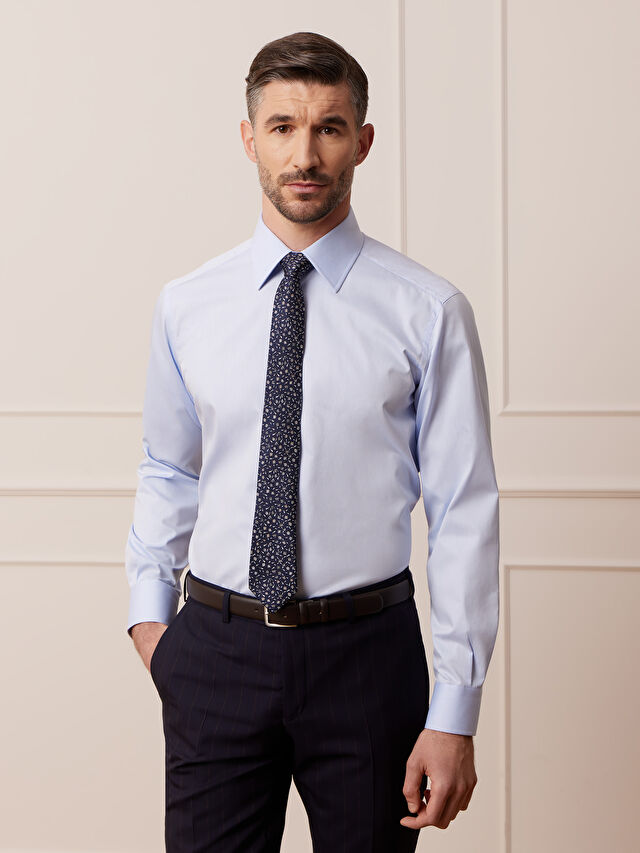 NIEBIESKA KOSZULA HAGA DŁUGI RĘKAW