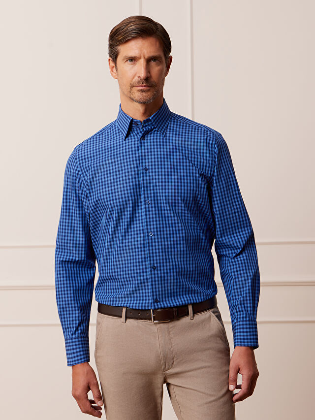 NIEBIESKA KOSZULA CAPRI DŁUGI RĘKAW