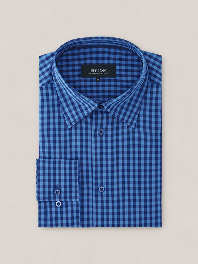 NIEBIESKA KOSZULA CAPRI DŁUGI RĘKAW