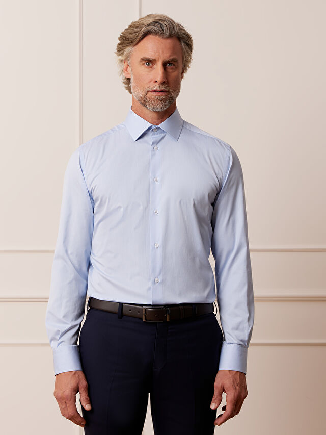 NIEBIESKA KOSZULA ROMA DŁUGI RĘKAW