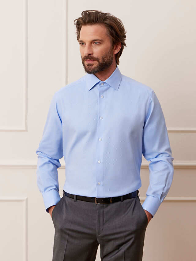 NIEBIESKA KOSZULA ROMA DŁUGI RĘKAW