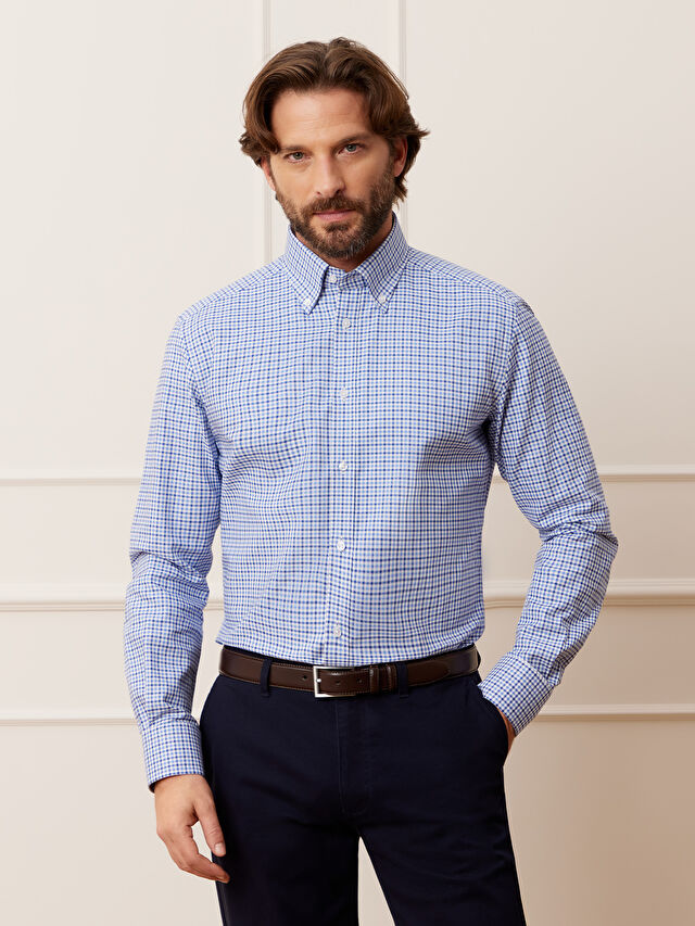 NIEBIESKA KOSZULA MALMO DŁUGI RĘKAW