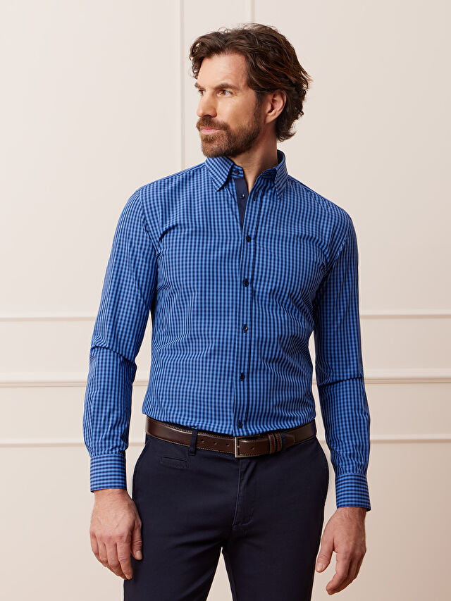 GRANATOWA KOSZULA CAPRI DŁUGI RĘKAW