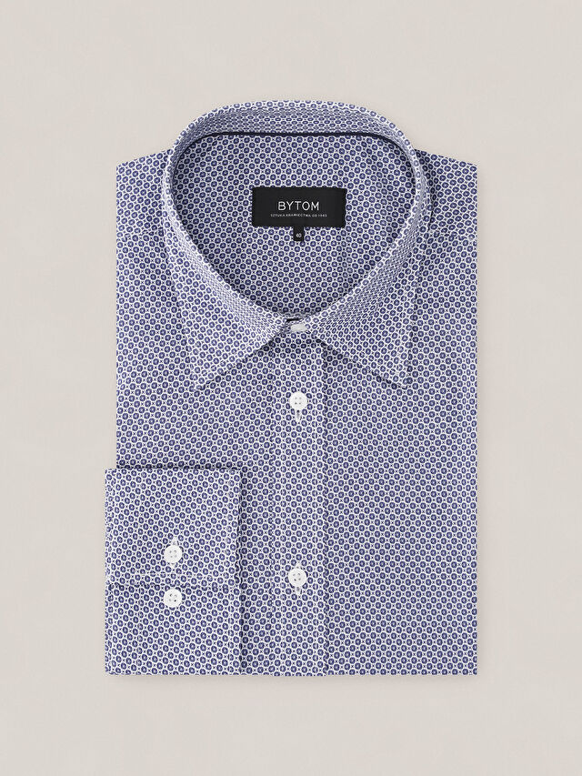 NIEBIESKA KOSZULA CAPRI DŁUGI RĘKAW