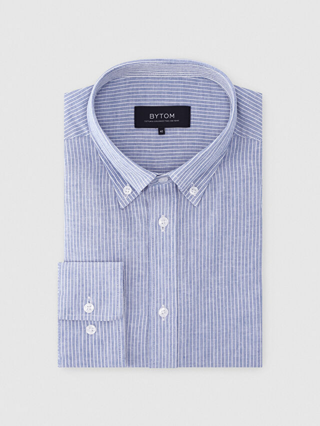 NIEBIESKA KOSZULA MALMO DŁUGI RĘKAW