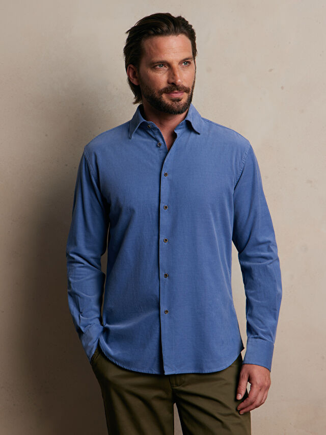 NIEBIESKA KOSZULA DŁUGI RĘKAW