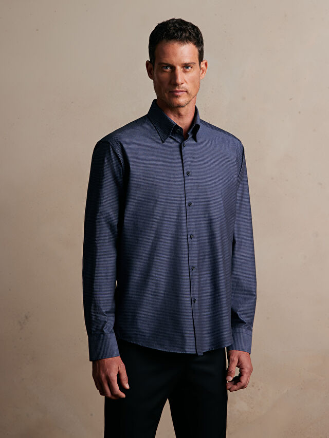 NIEBIESKA KOSZULA DŁUGI RĘKAW