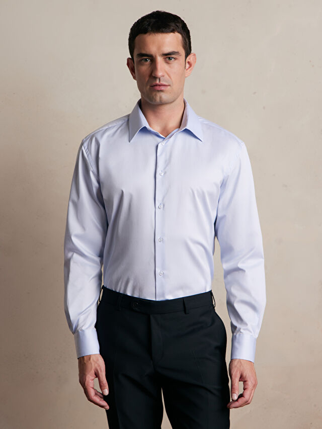 NEBIESKA KOSZULA LONDON DŁUGI RĘKAW