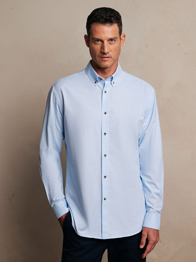 NIEBIESKA KOSZULA DŁUGI RĘKAW