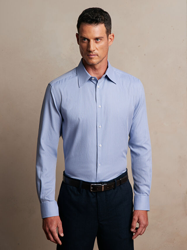 NIEBIESKA KOSZULA DŁUGI RĘKAW