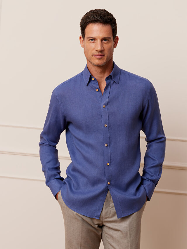 NIEBIESKA KOSZULA DŁUGI RĘKAW