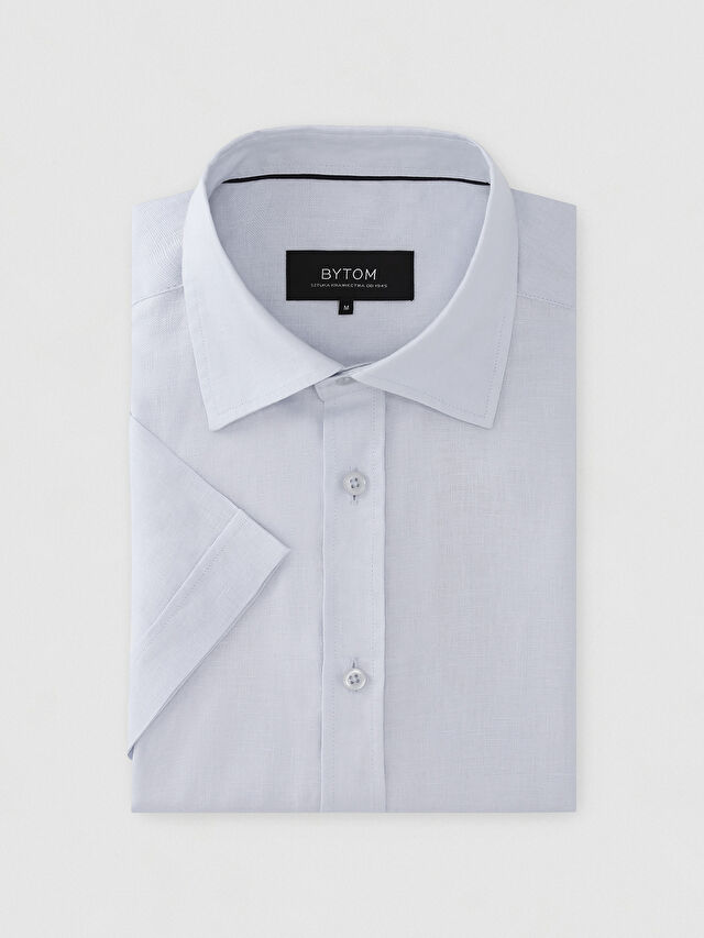 NIEBIESKA KOSZULA CAPRI KRÓTKI RĘKAW