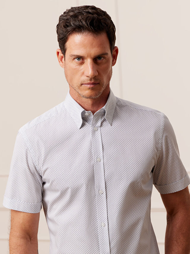 NIEBIESKA KOSZULA KRÓTKI RĘKAW