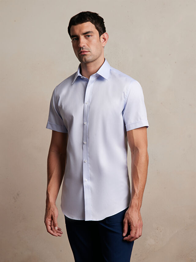 NIEBIESKA KOSZULA KRÓTKI RĘKAW