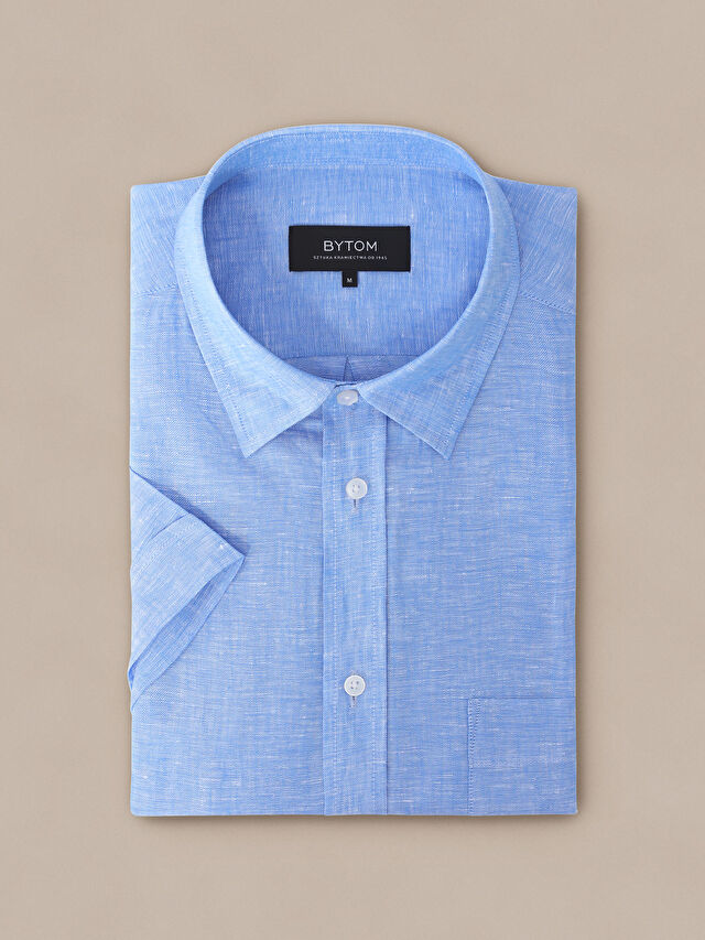 NIEBIESKA KOSZULA KR. RĘKAW