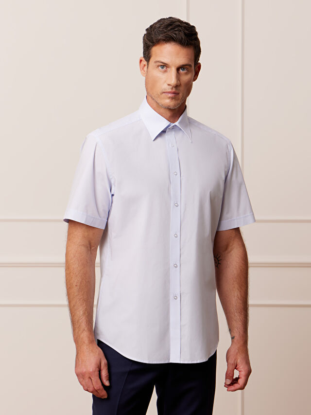 NIEBIESKA KOSZULA KRÓTKI RĘKAW