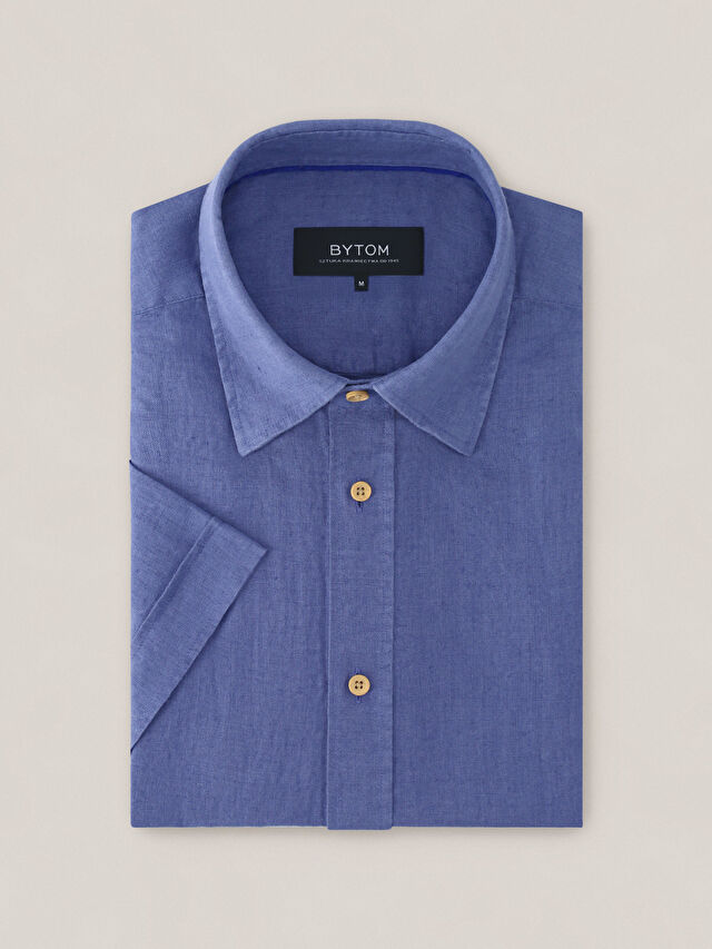 NIEBIESKA KOSZULA KRÓTKI RĘKAW