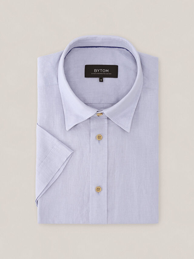 NIEBIESKA KOSZULA KRÓTKI RĘKAW