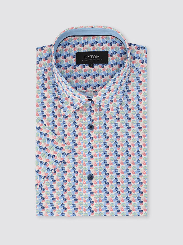 NIEBIESKA KOSZULA KRÓTKI RĘKAW