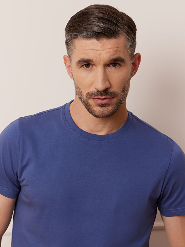 NIEBIESKI T-SHIRT LUCTON