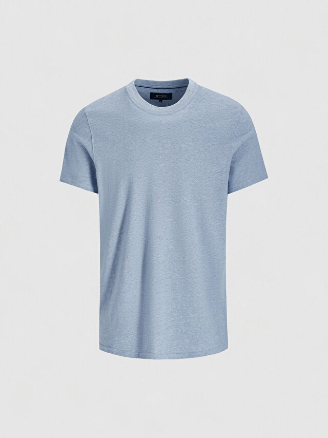 NIEBIESKI T-SHIRT COLBY