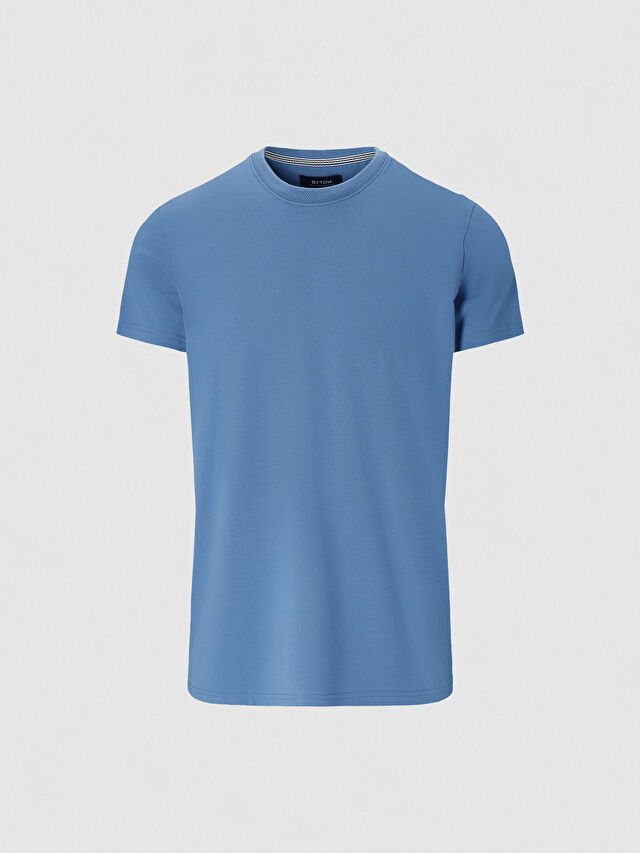 NIEBIESKI T-SHIRT BELSAY