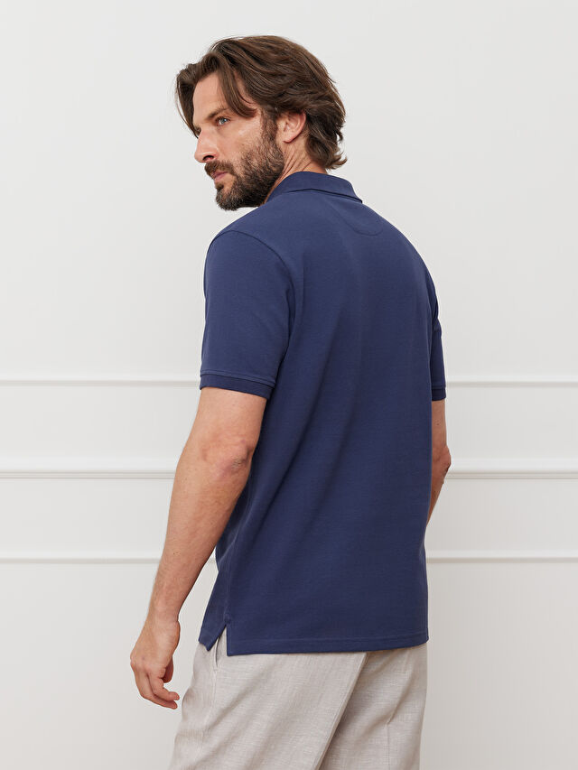 NIEBIESKIE KLASYCZNE POLO FISHLAM