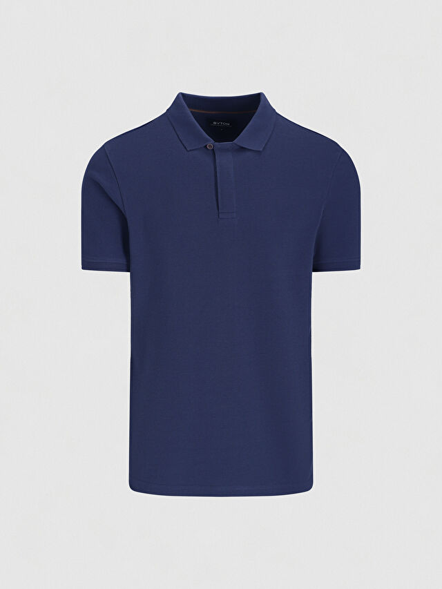 NIEBIESKIE KLASYCZNE POLO FISHLAM