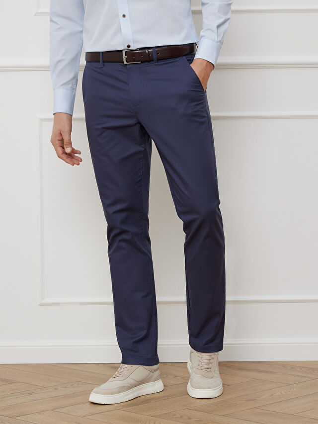 NIEBIESKIE SPODNIE LESWALT