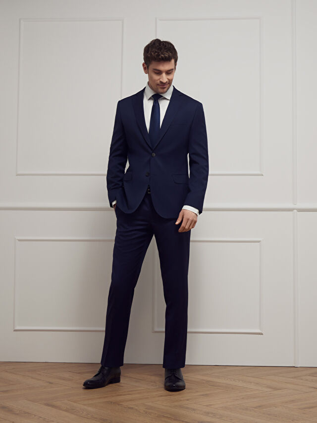 NIEBIESKIE SPODNIE GENEVA DO GARNITURU - MIKSUJ I ŁĄCZ