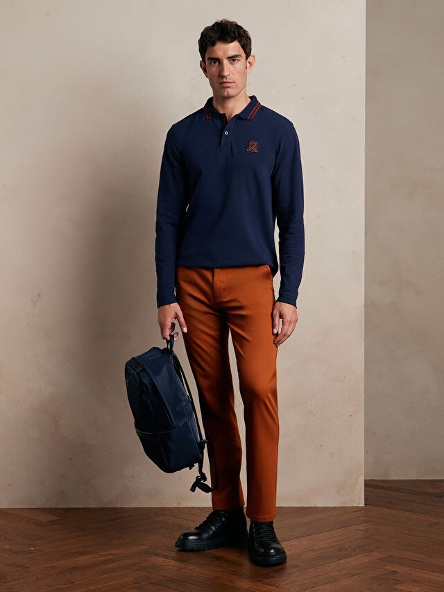 POMARAŃCZOWE SPODNIE WES