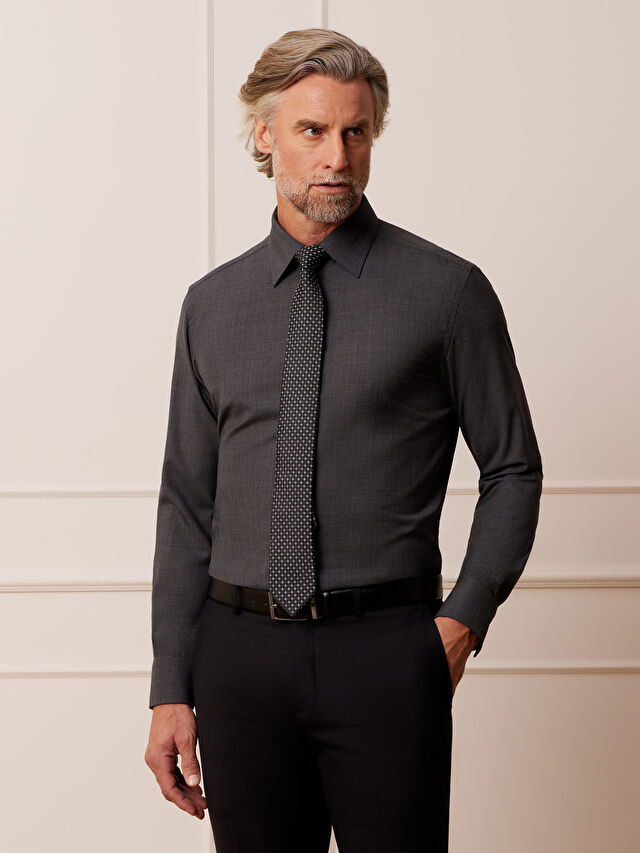 SZARA KOSZULA HAGA DŁUGI RĘKAW