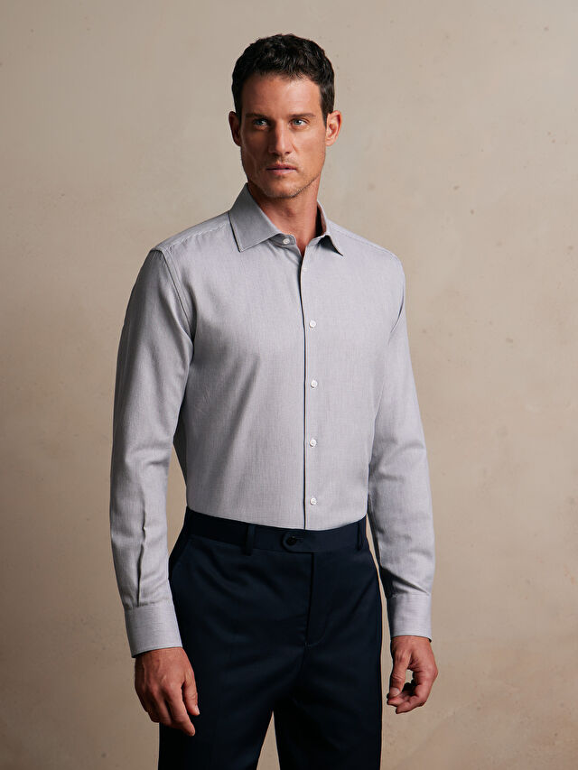 SZARA KOSZULA DŁUGI RĘKAW