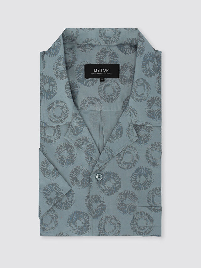 NIEBIESKA KOSZULA KRÓTKI RĘKAW