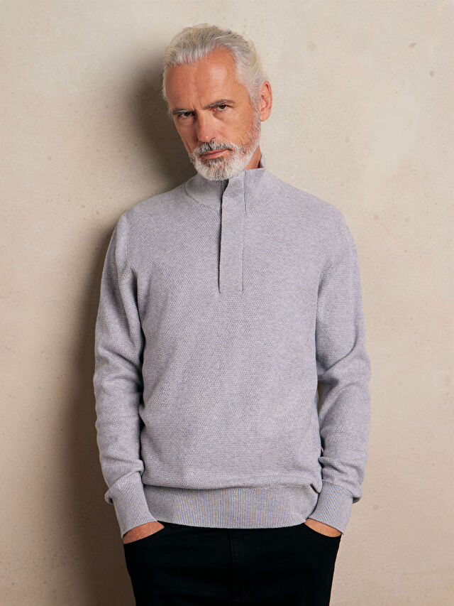 BAWEŁNIANY SWETER KELSO Z DODATKIEM KASZMIRU