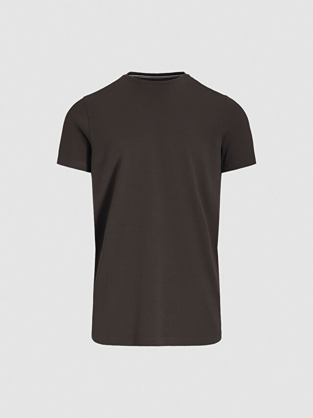 BRĄZOWY T-SHIRT CANDERSON