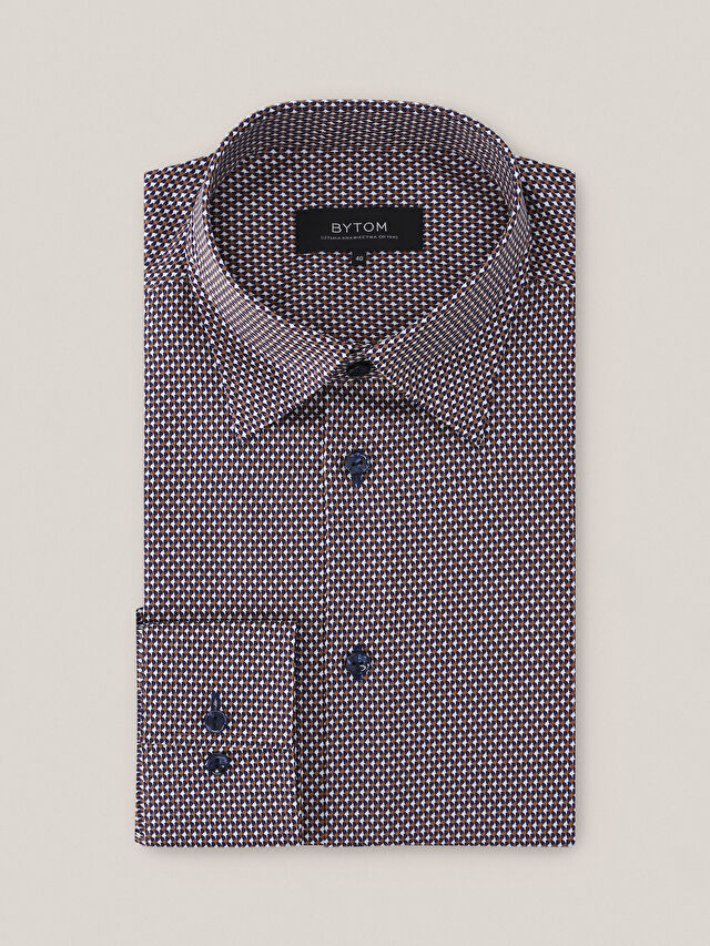 GRANATOWA KOSZULA CAPRI DŁUGI RĘKAW