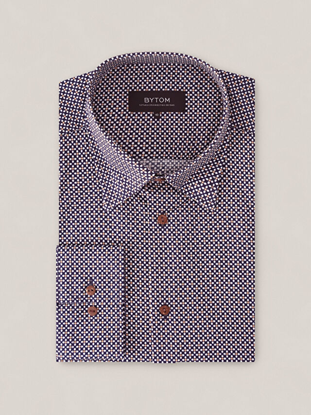 GRANATOWA KOSZULA CAPRI DŁUGI RĘKAW